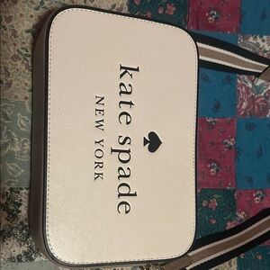 Kate Spade Cream Crossbody Bag with Structured Design